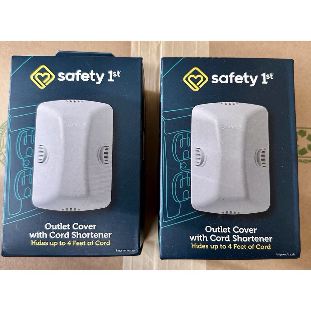 2 Count Safety 1st Outlet Cover with Cord Shortener NEW Baby Proofing